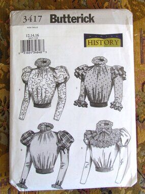 VICTORIAN EDWARDIAN HISTORY PATTERN, BLOUSES GIBSON GIRL STYLE, BUTTERICK 3417